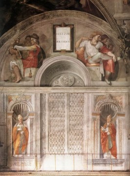 Michelangelo Painting - Sistine Chapel Lunette and Popes High Renaissance Michelangelo